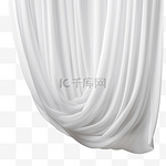 白色窗帘纱帘丝滑洁白AI元素立体免扣图案