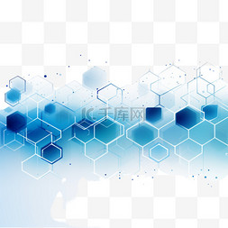 科学技术图片_蓝白色渐变几何装饰4