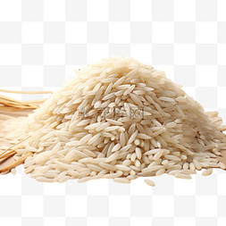 米粒虾饼图片_大米稻米粮食堆米粒稻谷AI元素免