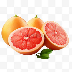 切水果图片_秋季水果柚子新鲜半切成熟新鲜
