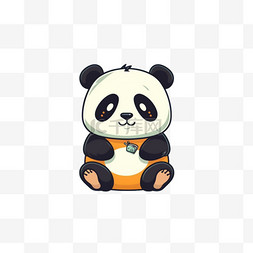 可爱熊猫萌宠动物国宝开心治愈卡