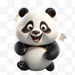 可爱熊猫萌宠微笑动物国宝卡通