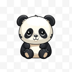 可爱熊猫萌宠动物国宝卡通漫画风