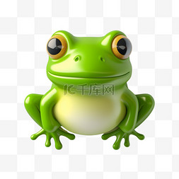 青蛙3D可爱图标元素