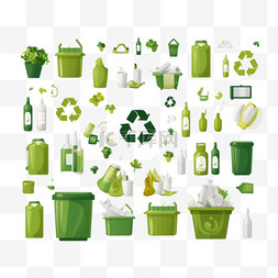 循环可图片_垃圾回收可回收物循环利用环保图