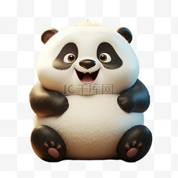 国宝图片_可爱毛茸茸熊猫萌宠动物国宝卡通