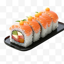 清新食物图片_3D美食食物诱人寿司饭团清新充饥