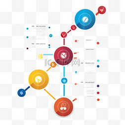 创意流程图展示图片_彩色时间线信息图表4