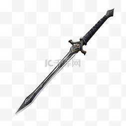 帅气的宝剑图片_武器古代国风剑冷兵器AI元素立体