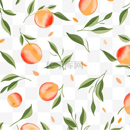 手绘水果装饰图案图片_手绘水蜜桃桃子水果装饰1