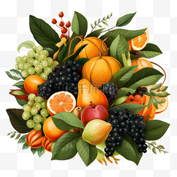各种水果植物蔬菜水果白露秋季深