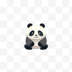 可爱熊猫动漫风格萌宠动物国宝卡