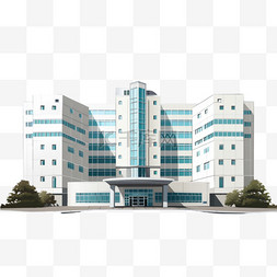 医院代金券设计图片_医院大楼蓝白色建筑物2