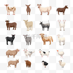羊场图片_农场动物收藏插图画风4