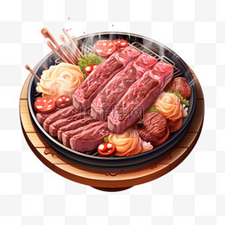 清新图片_3D烤肉美味美食食物诱人清新充饥