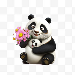 可爱熊猫大小熊猫萌宠动物国宝卡