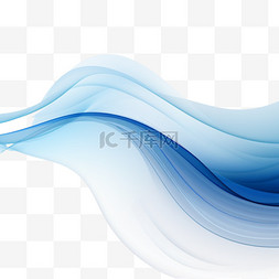 平滑边缘图片_时尚的蓝色波浪线抽象装饰2