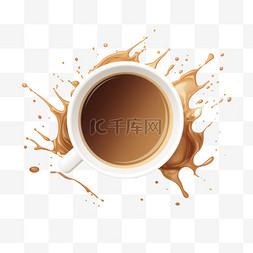 咖啡热咖啡图片_逼真的咖啡杯着色剂系列1