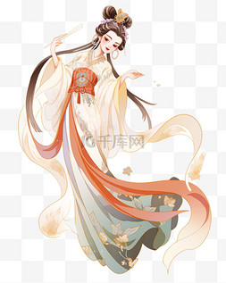 中秋节手绘嫦娥图片_中秋节手绘古装女子嫦娥11