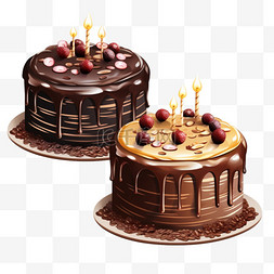生日蛋糕两个庆祝甜品食物美食免