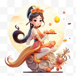 中国风人物可爱卡通汉服仙女国潮