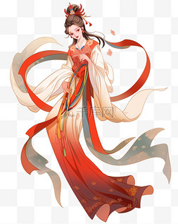 9图片_中秋节手绘古装女子嫦娥9