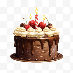 甜品免抠图片_生日蛋糕蜡烛庆祝甜品食物美食免