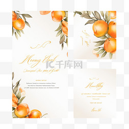 宣传单模板图片_婚礼邀请函模板花卉植物装饰2