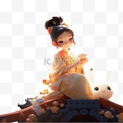 美丽中国图片图片_美丽中国风人物可爱卡通汉服国潮