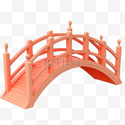 拱形的桥图片_鹊桥元素七夕3d桥梁