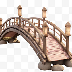 拱形背景图片_七夕鹊桥3d元素桥梁