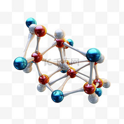 建模质感光泽化学分子AI元素立体