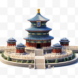国庆节旅游景点建筑北京天坛地标