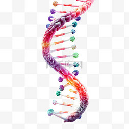 彩色螺旋式基因DNA密码分子免扣装
