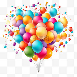 一串气球国庆节装饰彩带飘带气球