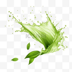 水液图片_向量洒上现实的绿茶或抹茶