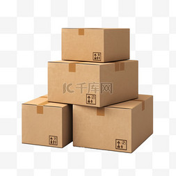 货箱ai图片_一套待发货的纸板箱