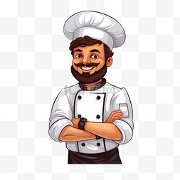 卡通人的图标图片_可爱的男厨师
