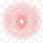 不同大小圆的红色半色调网点图案背景矢量设计