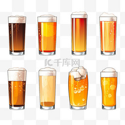 酒吧服务员招聘图片_六款啤酒饮料套装图标