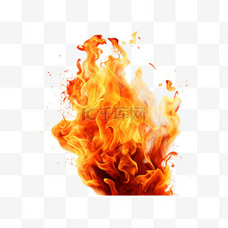 爆炸火焰图片_具有烟雾的矢量逼真燃烧火焰