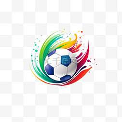 圆形品牌logo图片_渐变足球标志模板