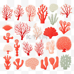 手绘树叶自然植物图片_手绘珊瑚收藏