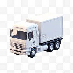 卡通货车图标图片_货车3D可爱图标元素