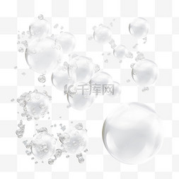 玻璃球光泽图片_透明背景孤立矢量图上爆炸不同阶