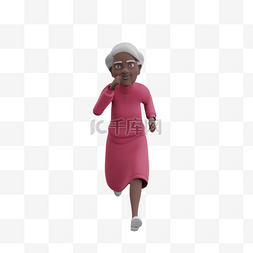 总统慢跑图片_黑人女性老太太慢跑风姿帅气动作