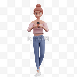 炫酷玩滑板图片_白人女性酷酷玩手机姿势