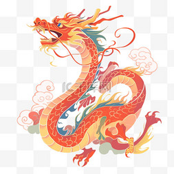 外呼卡通图片_龙年中国龙神龙吉祥龙手绘卡通38
