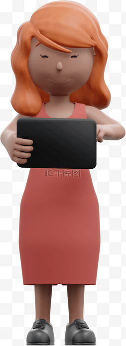 优雅女性在电脑上展示灵动姿态