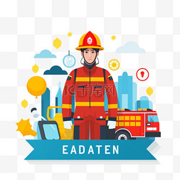 消防安全素材图片_平面设计的现代急救词汇概念